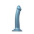 Strap-on-me Luciu Metalic M - dildo prietenos cu pielea (albastru metalic)