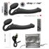 Strap-on-me M - vibrator cu centură - mărime medie (negru)