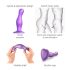 Strap-on-me Curvy M - dildo ondulat cu ventuză (mov)