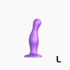 Strap-on-me Curvy L - dildo cu valuri și ventuză (violet)