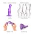 / Strap-on-me Curvy L - dildo ondulat cu ventuză (mov)