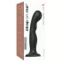 Strap-on-me P&G L - dildo curbat cu ventuză - silicon negru
