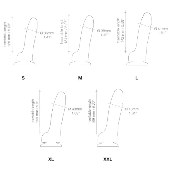 Strap-on-me S - dildo cu două straturi, cu ventuză (culoarea pielii)