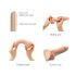 Strap-on-me M - dildo cu ventuză, cu două straturi (natur)