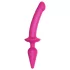 Strap-on-me Switch Semi-Realistic L - dildo 2în1 din silicon (roz)