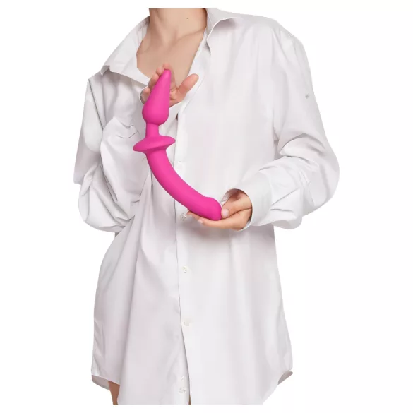 Strap-on-me Switch Semi-Realistic L - dildo 2în1 din silicon (roz)