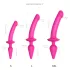 Strap-on-me Switch Semi-Realistic L - dildo 2în1 din silicon (roz)