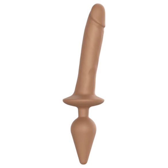 Strap-on-me Swith Realistic L - Dildo 2în1 din silicon (natur)