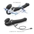 Strap-on-me S - vibrator strap-on cu unde de aer - silicon negru