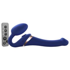   Strap-on-me S - vibrator cu aer pulsatoriu reglabil - (albastru)