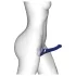 Strap-on-me S - vibrator cu unde de aer, cu ham - (albastru)
