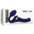 Strap-on-me S - vibrator cu unde de aer, cu ham - (albastru)
