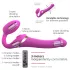 Strap-on-me M - strap-on vibratoare cu unde de aer - roz