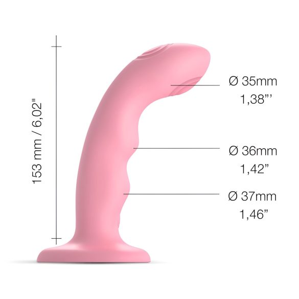 Strap-on-me M - G-spot vibrator pulsator rezistent, roz (pink)