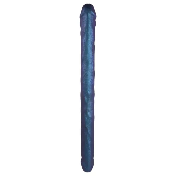 Strap-on-me - dildo dublu - silicon - albastru metalic