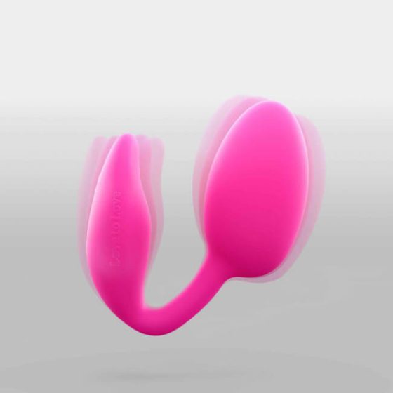 Love to Love Wonderlove - vibrator clitoridian 2in1 cu baterie, radio (roz)