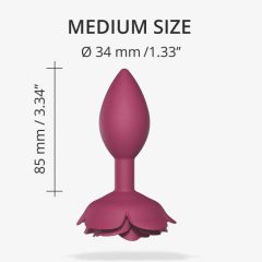   Love to Love Open Roses M - dildo anal din silicon (bordeaux)