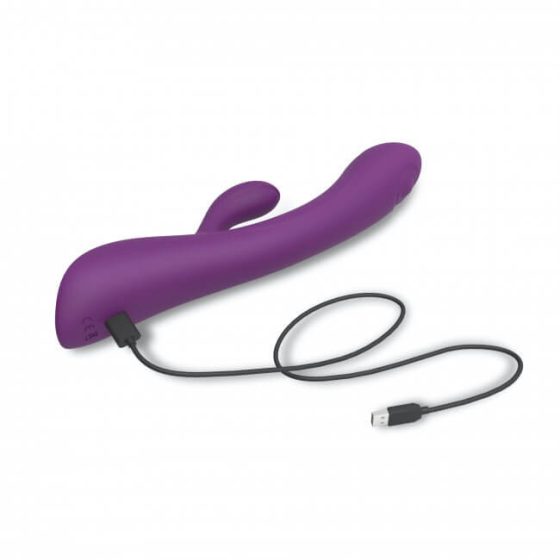 Love to Love Bunny&Clyde - vibrator pulsatoriu cu clitoris și baterie (mov)