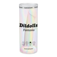 Dildolls Fantasia - dildo de silicon cu ventuză (dungi)