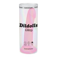 Dildolls Glitzy - dildo de silicon cu ventuza (roz)