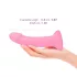 Dildolls Glitzy - dildo din silicon cu ventuză (roz)