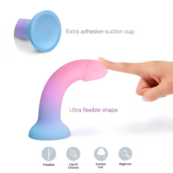 Dildolls Utopia - dildo cu ventuză - silicon - colorat