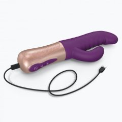   Love to Love Sassy Bunny - vibrator cu acumulator, cu funcție de cutremur și funcție de pulsare, cu braț stimulator al clitorisului (mov)
