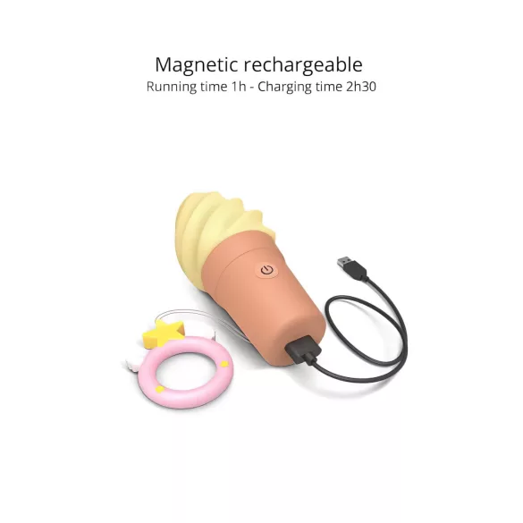 Love to Love Cand Ice - vibrator clitoris cu acumulator (vanilie)