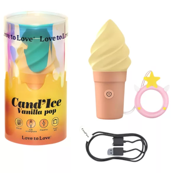 Love to Love Cand Ice - vibrator clitoris cu acumulator (vanilie)