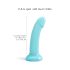 Dildolls Nightfall - Dildo cu stele, ventuză, turcoaz!