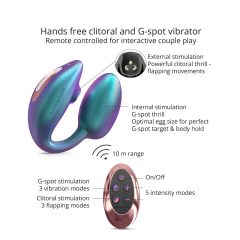   Love to Love Wonderlover - vibrator pentru stimularea clitorisului și a punctului G (verde metalic)