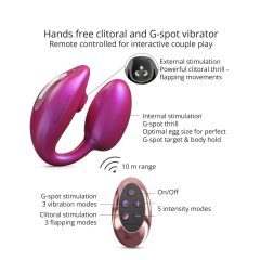   Love to Love Wonderlover - vibrator de punctul G cu stimulare a clitorisului (roz metalic)