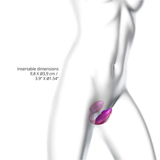 Love to Love Wonderlover - vibrator de punctul G cu stimulare a clitorisului (roz metalic)