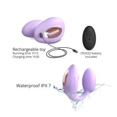   Love to Love Wonderlover - vibrator pentru punctul G cu stimulator de clitoris (lila)