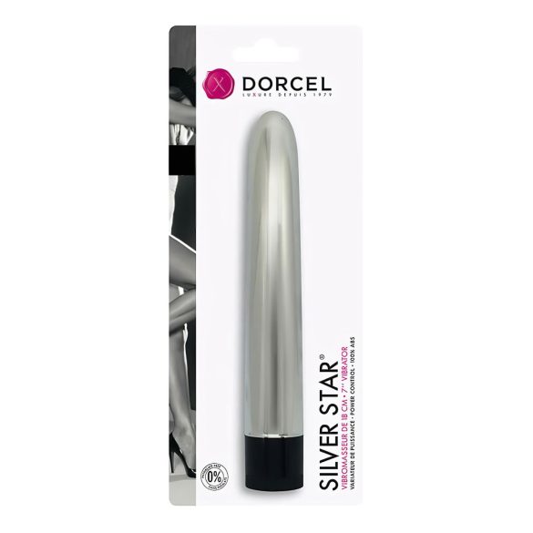 Dorcel Silver Star - vibrator clasic tip baghetă - argintiu