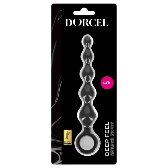 Dorcel Deep Feel - dildo anal cu bile (negru)