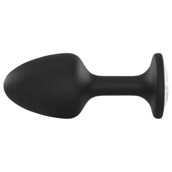 Dorcel Geisha Plug Diamond XL - plug anal cu piatră albă (negru)