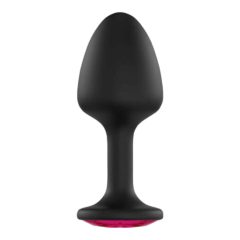   Dorcel Geisha Plug Ruby XL - dildo anal cu piatră roz (negru)