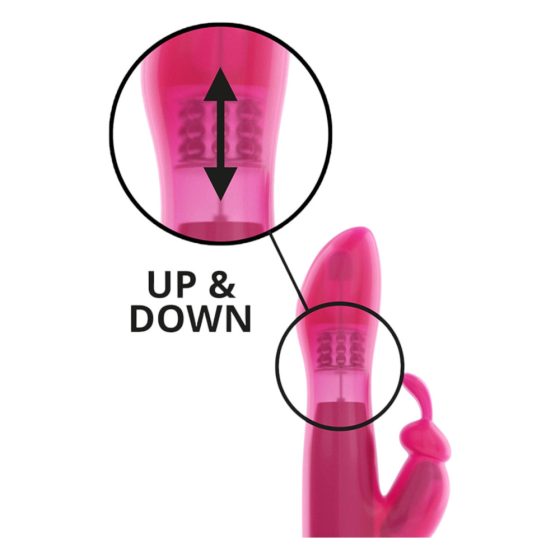 Dorcel Furious Rabbit - vibrator cu stimulator clitoridian (roz)