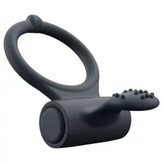   Dorcel Power Clit Plus - inel penian cu vibrații, reîncărcabil (negru)