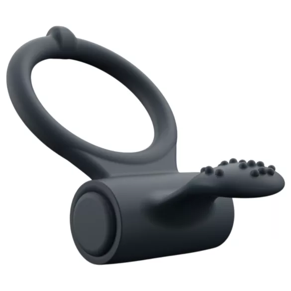 Dorcel Power Clit Plus - inel penian cu vibrații, reîncărcabil (negru)