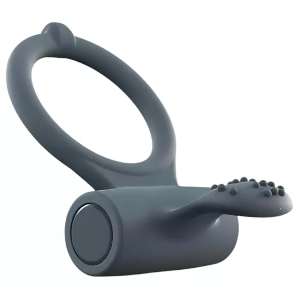 Dorcel Power Clit Plus - inel penian cu vibrații, reîncărcabil (negru)