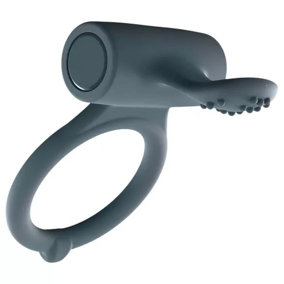 Dorcel Power Clit Plus - inel penian cu vibrații, reîncărcabil (negru)