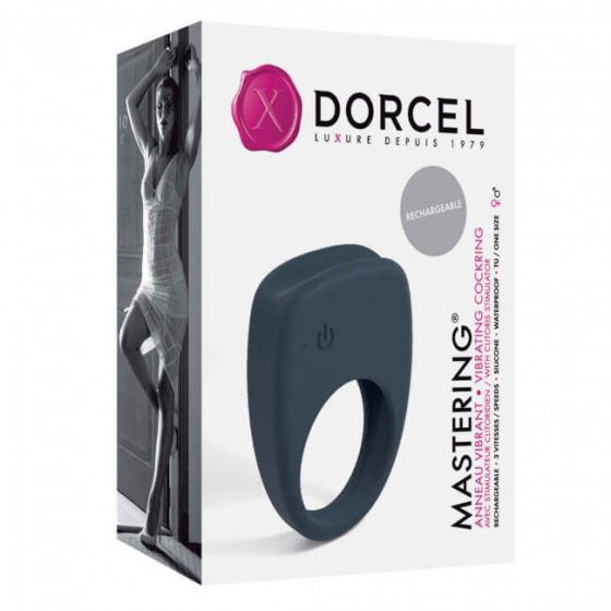 Dorcel Mastering - Inel pentru penis cu vibratii si baterie reincarcabila (gri)