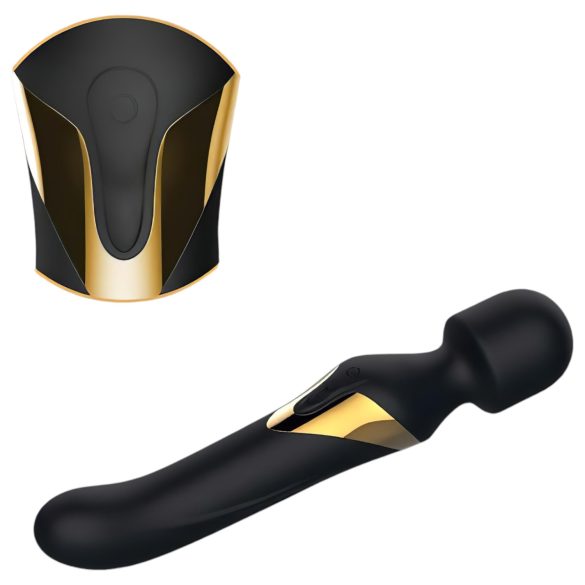 Dorcel - Vibrator dual stimulare 2în1 - masaj și penetrare - silicon negru
