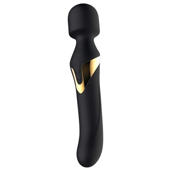 Dorcel - Vibrator dual stimulare 2în1 - masaj și penetrare - silicon negru