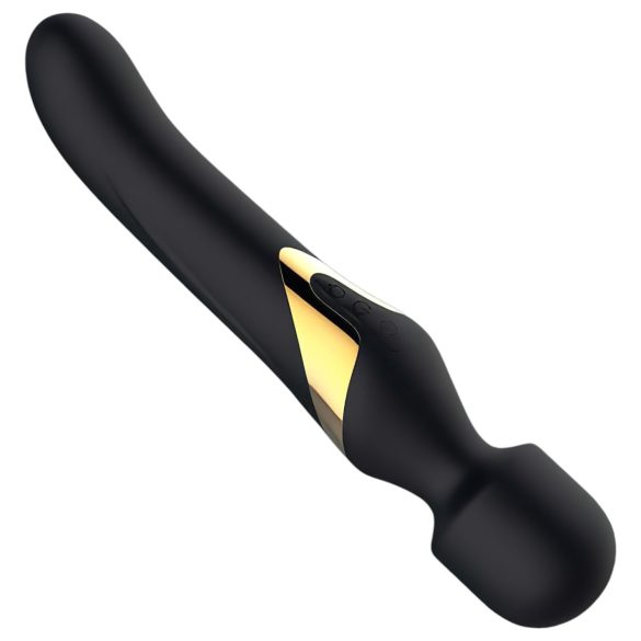 Dorcel - Vibrator dual stimulare 2în1 - masaj și penetrare - silicon negru