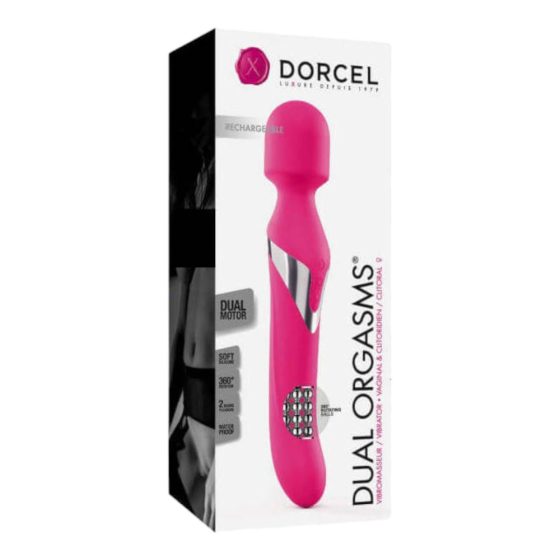 Dorcel Dual Orgasms - vibrator de masaj 2in1 cu acumulator (roz)