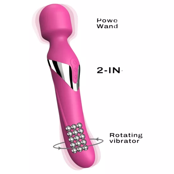 Dorcel Dual Orgasms - vibrator de masaj 2în1, cu acumulator (roz)