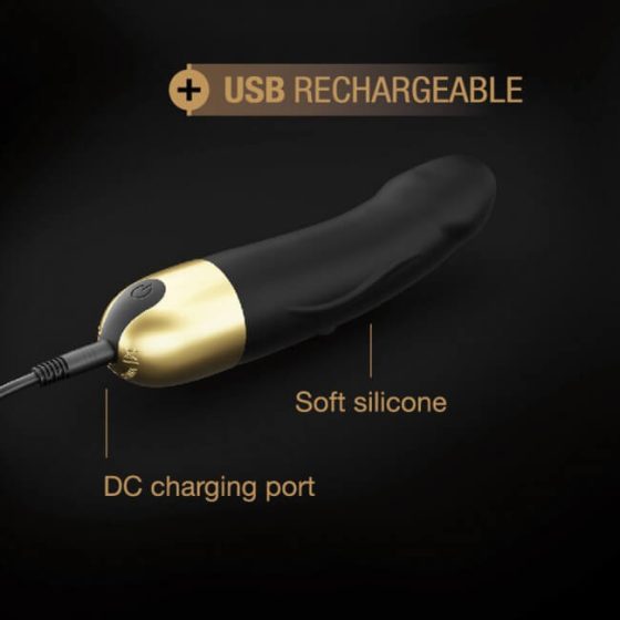 Dorcel Real Vibration S 2.0 - vibrator cu acumulator (negru-auriu)